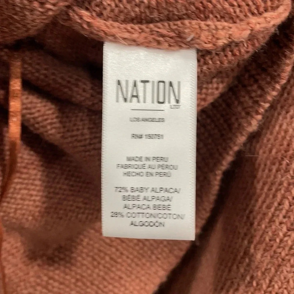 Nation LTD Bijou Adobe Pink Alpaca Blend Sweater Size XS - Picture 15 of 15